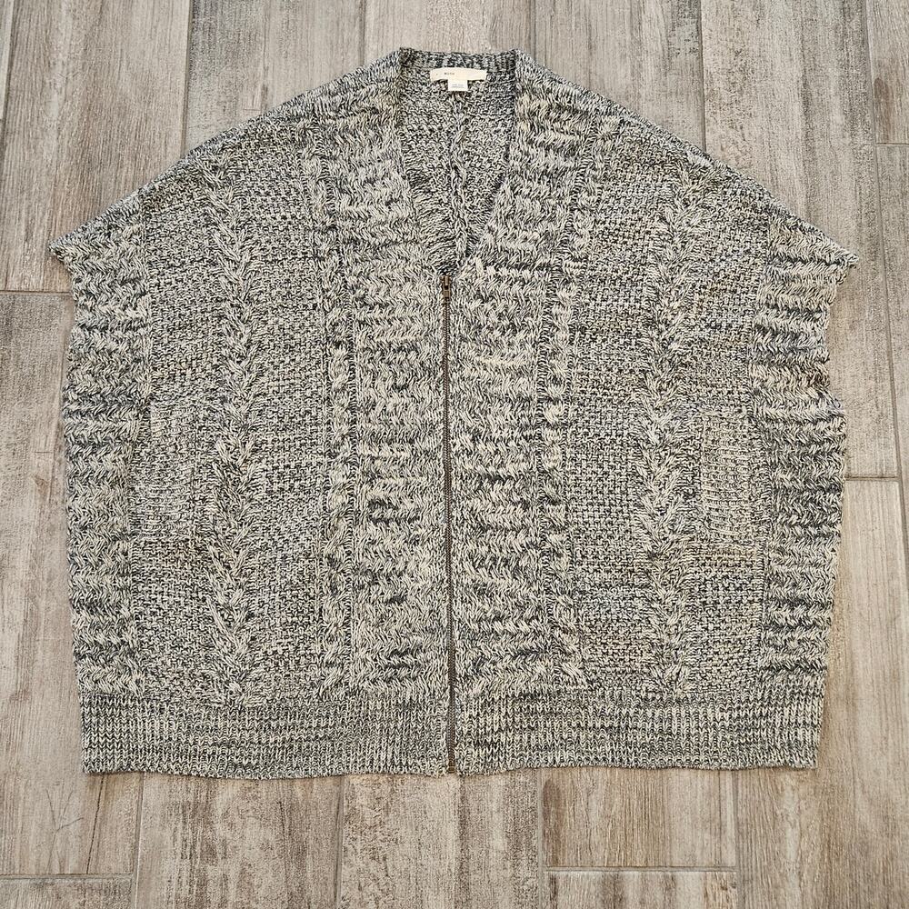 Moth Anthropologie Cardigan Womens One Size Sleeveless Zip Front Chunky‎ Knit